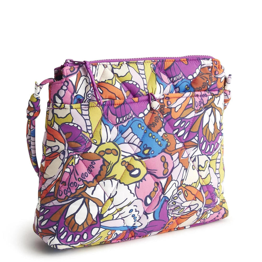 Vera Bradley Womens Featherweight Original Hipster Crossbody, Flutter, $80 MSRP